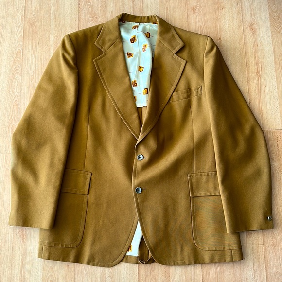 Vintage mustard suit jacket - Picture 1 of 10